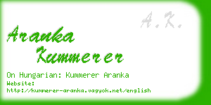 aranka kummerer business card